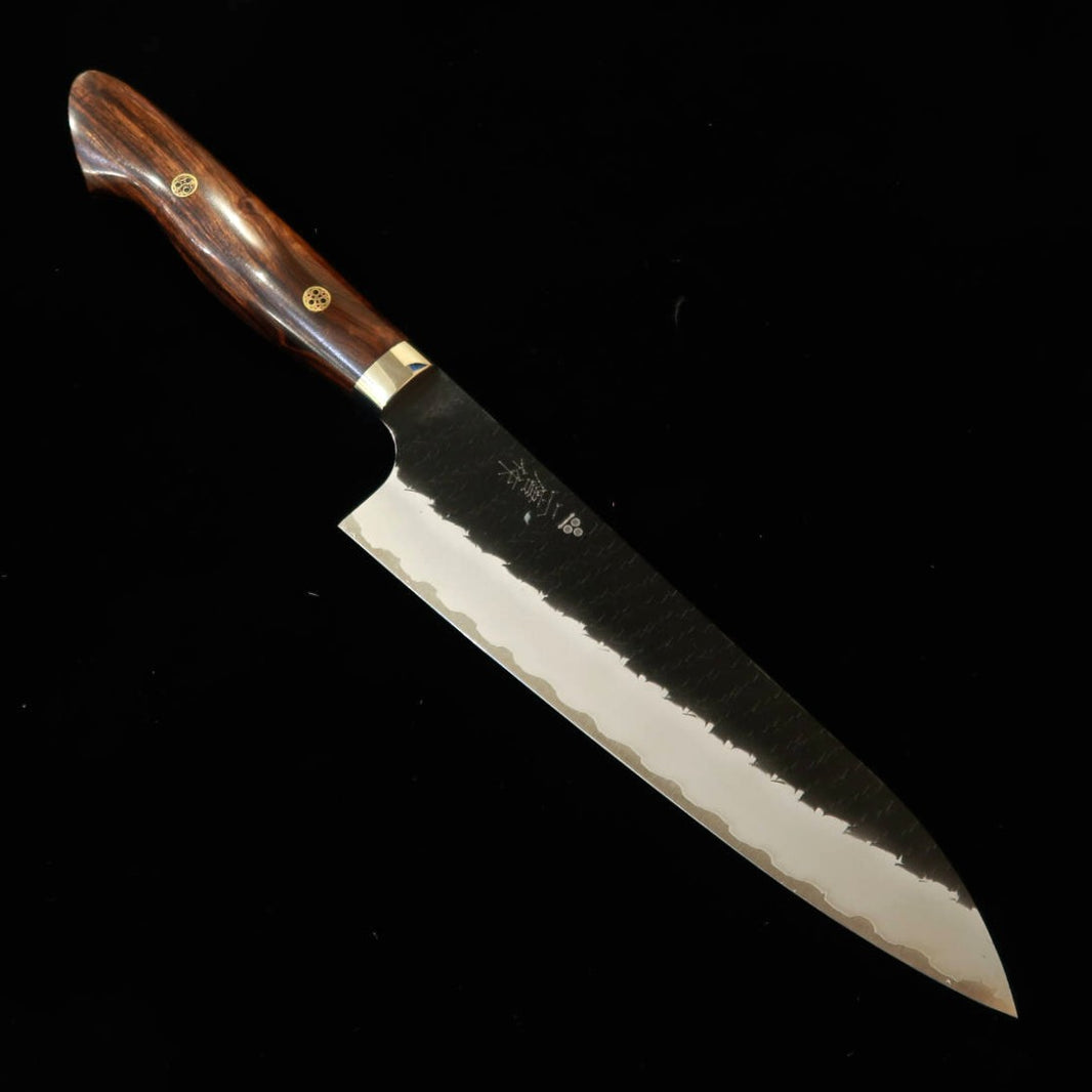 NIGARA Forging Works gyuto SG2, kuro-uchi, martelado, cabo em ironwood (210 mm)