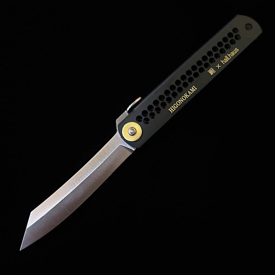 Higonokami (HIGONOKAMI) [HALL HAUS Collaboration] VG10 Blackened Brass Handle (70mm)