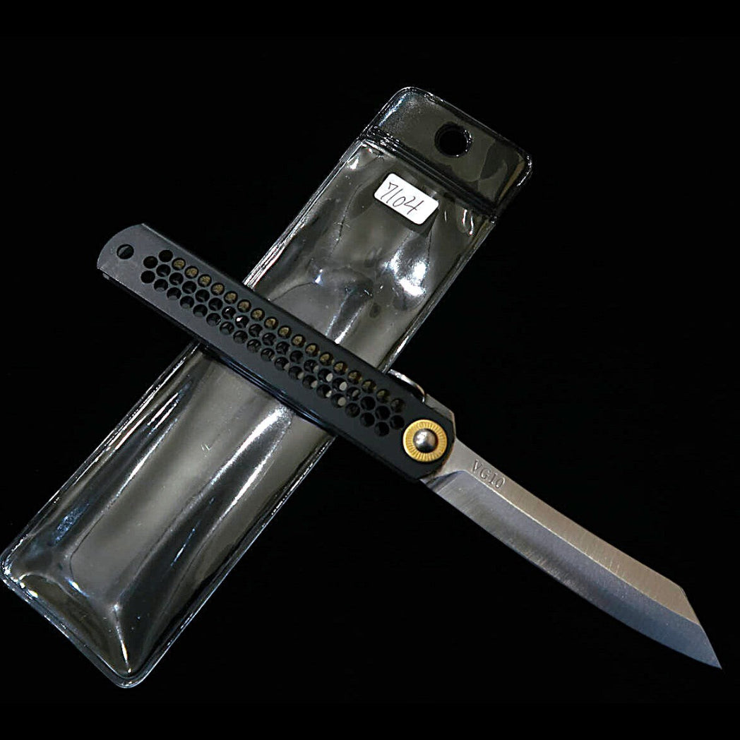 Higonokami (HIGONOKAMI) [HALL HAUS Collaboration] VG10 Blackened Brass Handle (70mm)