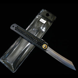Higonokami (HIGONOKAMI) [HALL HAUS Collaboration] VG10 Blackened Brass Handle (70mm)
