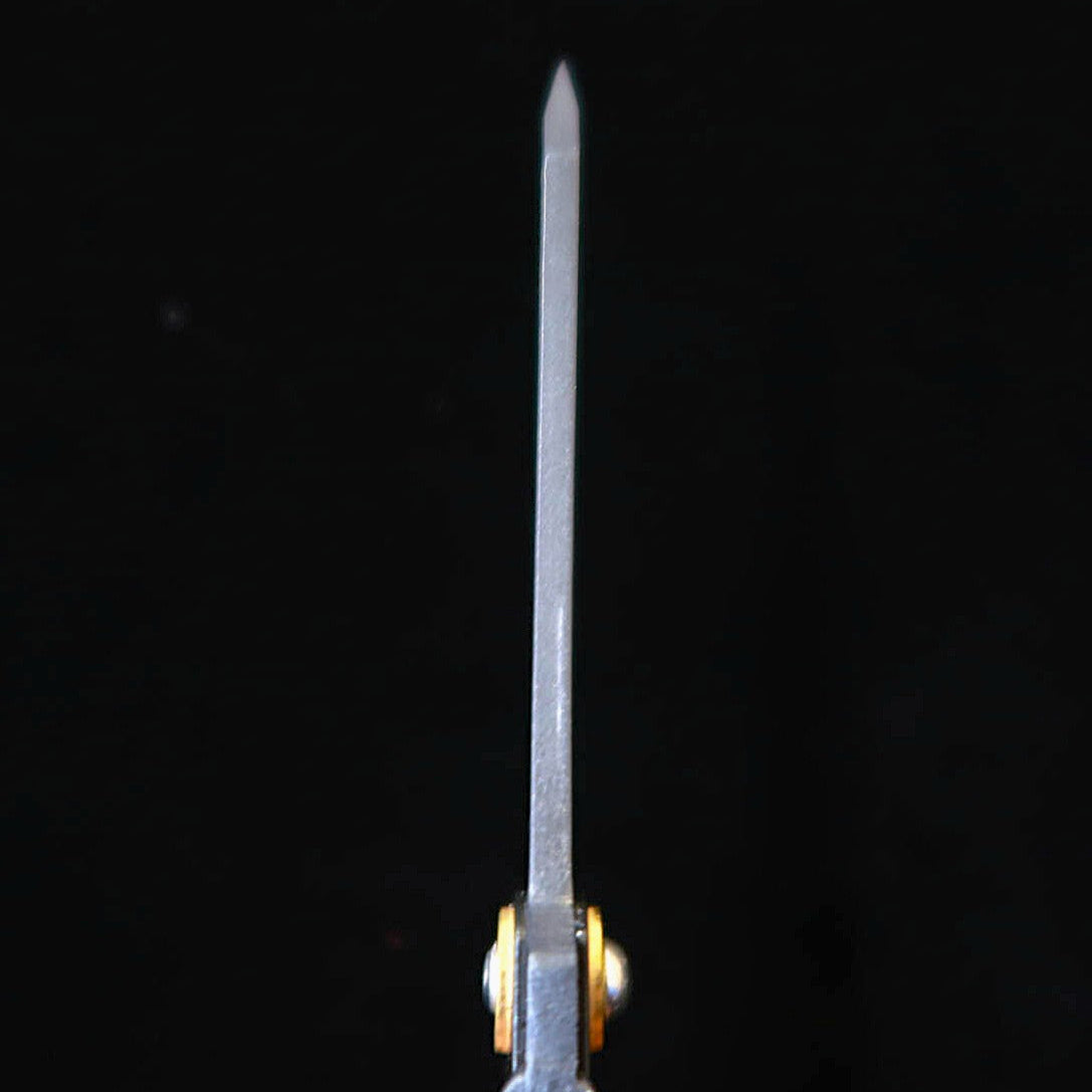 Higonokami ALL BLACK - Acier Aogami Warikomi (Acier Bleu), Finition Intégrale Noire (mm)