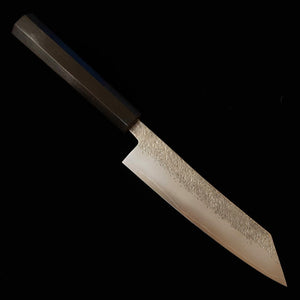 MIYAZAKI KAJIYA Tsubaki Kiritsuke Petty Ginsan Tsuchime Integrated Ebony Handle 150mm