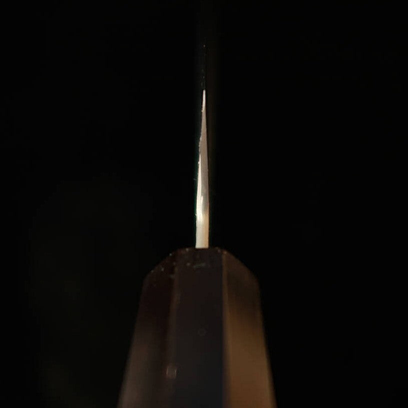 Miyazaki Kajiya MIYAZAKI KAJIYA -Tsubaki- Petty kiritsuke Aço Gin-3 Tsuchime Cabo integral de ébano (150 mm)