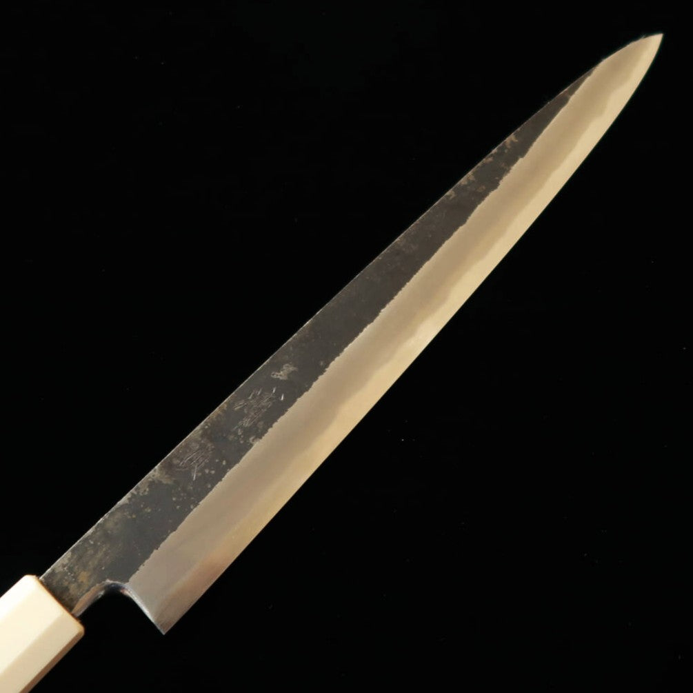 三浦頂MIURAItadaki 柳刃 白紙二号 黒打ち ホワイトターコイズハンドル（270mm）