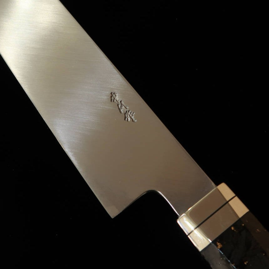 三浦佩MIURA Obidama 先丸柳刃 VG10 鏡面仕上げ カーボンファイバーハンドル（300mm）