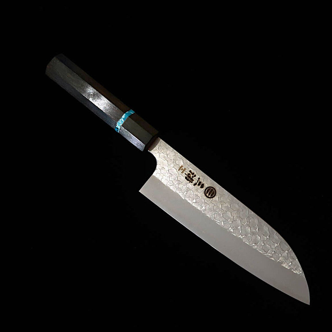 三浦MIURA 三徳 SG2 鎚目 黒檀ターコイズ八角柄（165mm）