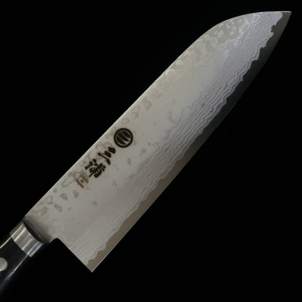 三浦MIURA 三徳 VG10 ダマスカス 黒柄 （165ｍｍ）