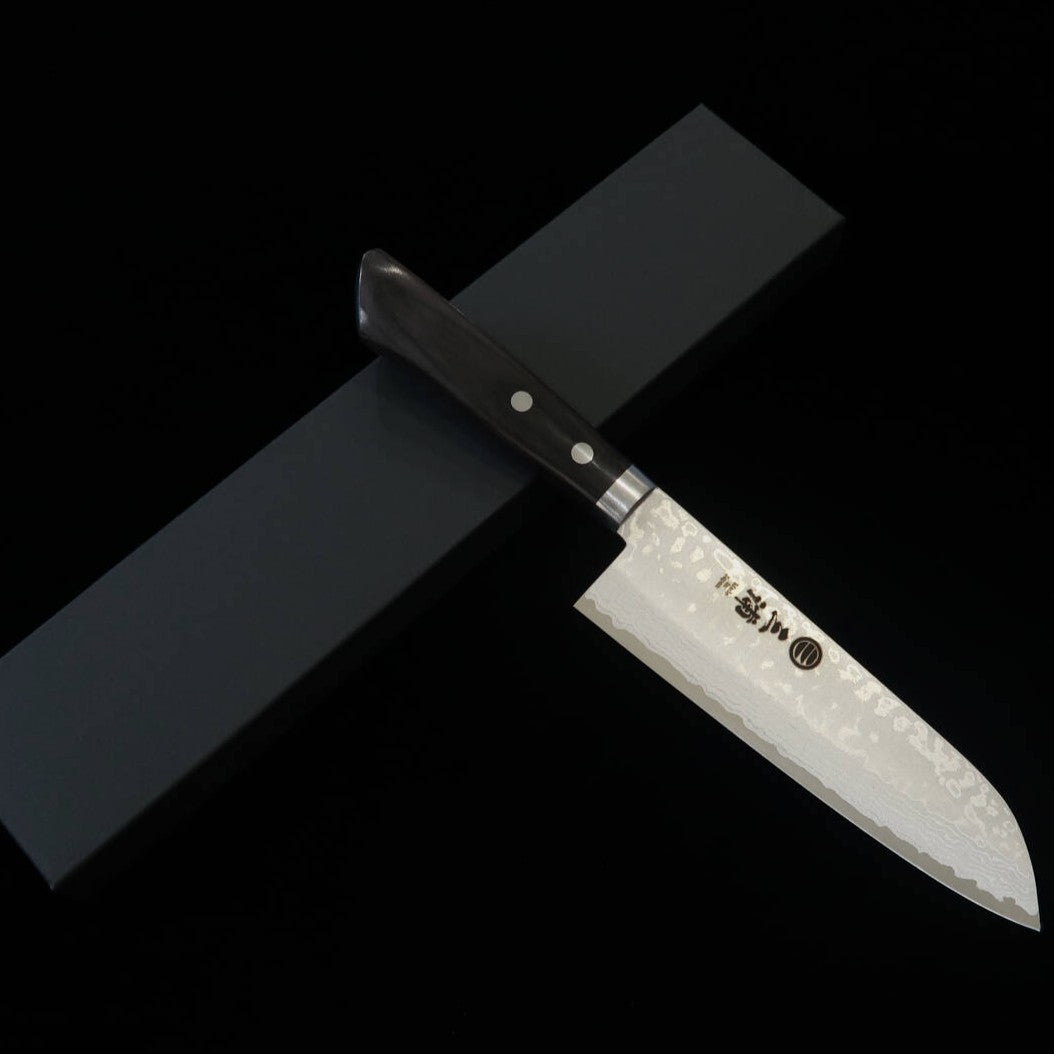 MIURA Miura Santoku VG10 Damasco mango negro (165 mm)