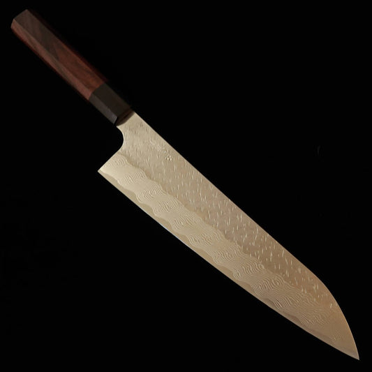 Gyuto NIGARA SPG STRIX damasco martelado com cabo em jacarandá (210/240mm)