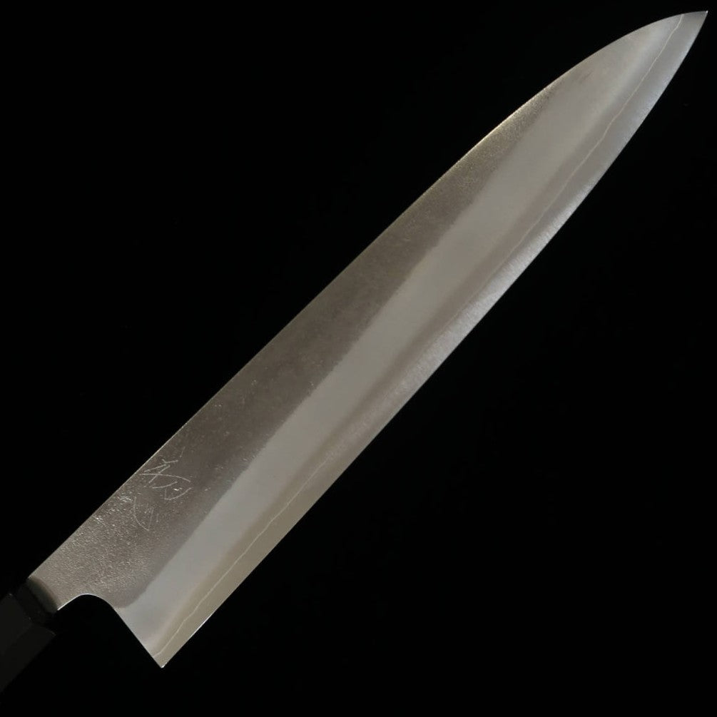 Hajime × Yoshikane Gyuto SKD Aço Rápido Acabamento Nashiji Cabo de Búfalo Preto e Wenge (240mm)