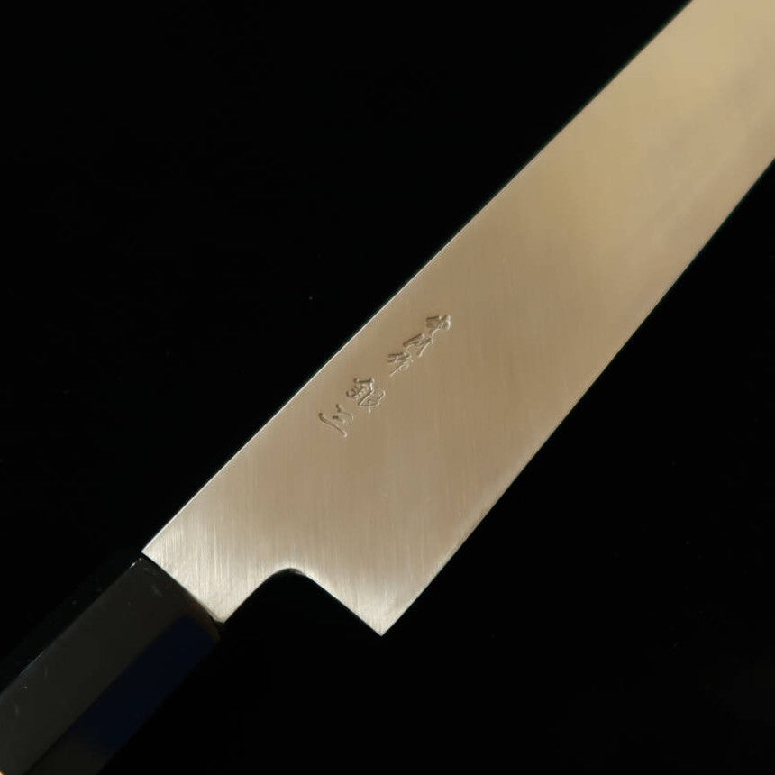 三浦佩MIURAObidama 切付柳刃 左利き用 銀紙三号 木砥仕上げ カスタムハンドル - パープル（300mm）