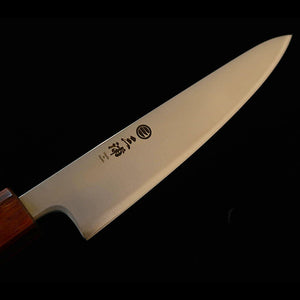 三浦MIURA ペティ 青紙スーパー 磨き 欅八角柄（80/135mm）