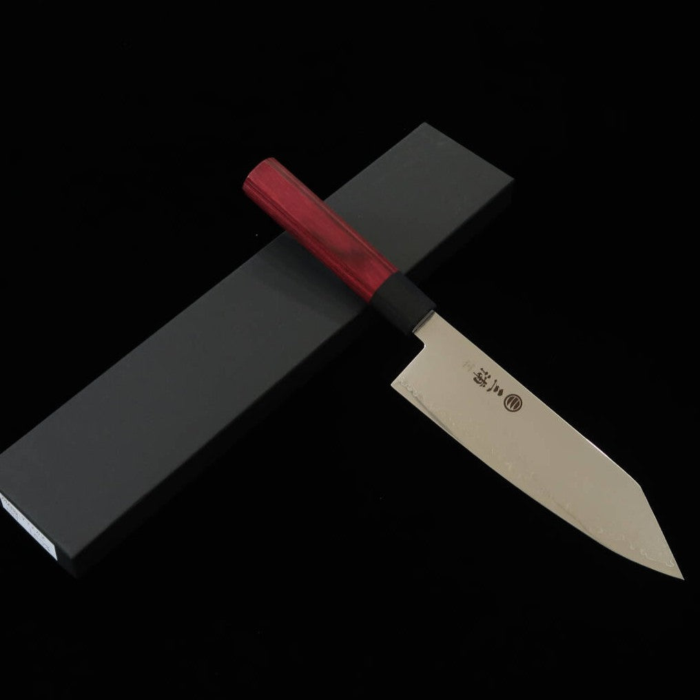 三浦MIURA 切付 33層ダマスカス 八角赤合板 （180ｍｍ）