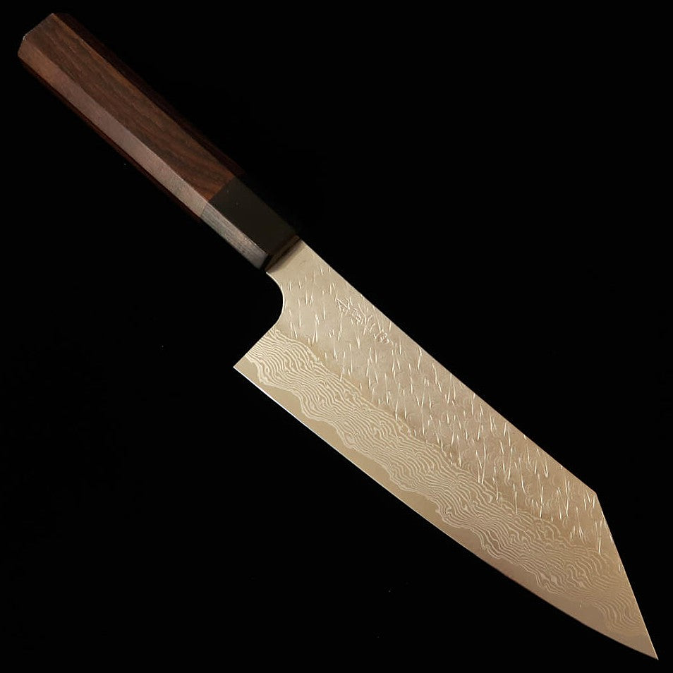 Nigara Hamono NIGARA Bunka SG STRIX martelada Damasco, cabo em pau-rosa (180 mm)