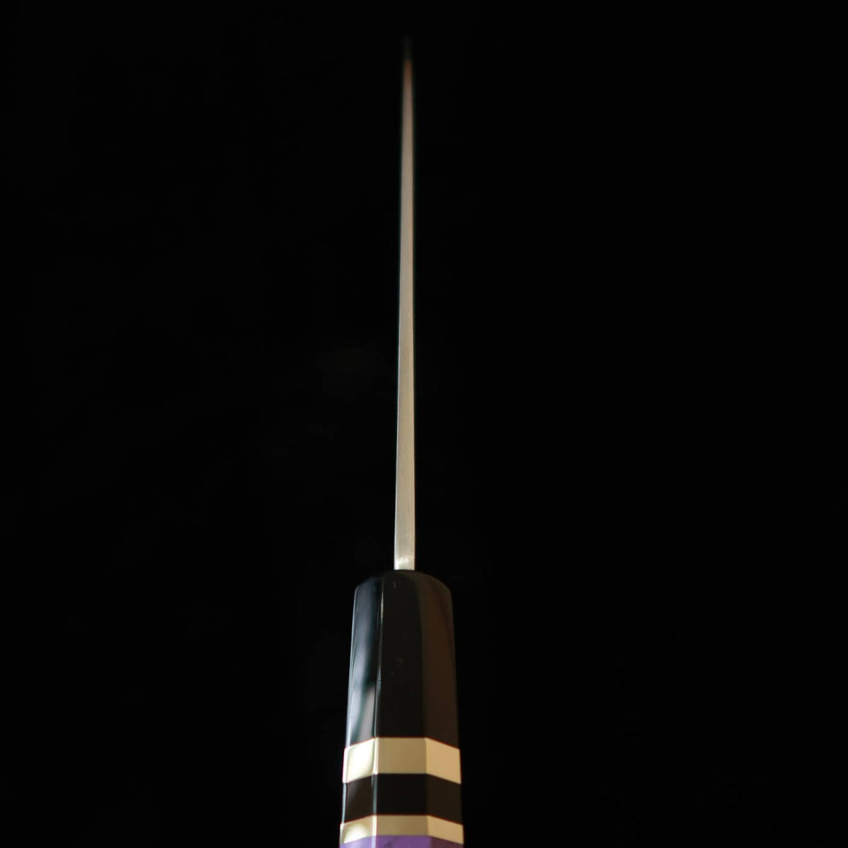 MIURA Obidama, Single-Edged Gyuto, Shirogami no. 2, Gradient Finish with Custom Handle - Purple (210/240 mm)