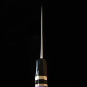 MIURA Obidama, Single-Edged Gyuto, Shirogami no. 2, Gradient Finish with Custom Handle - Purple (210/240 mm)