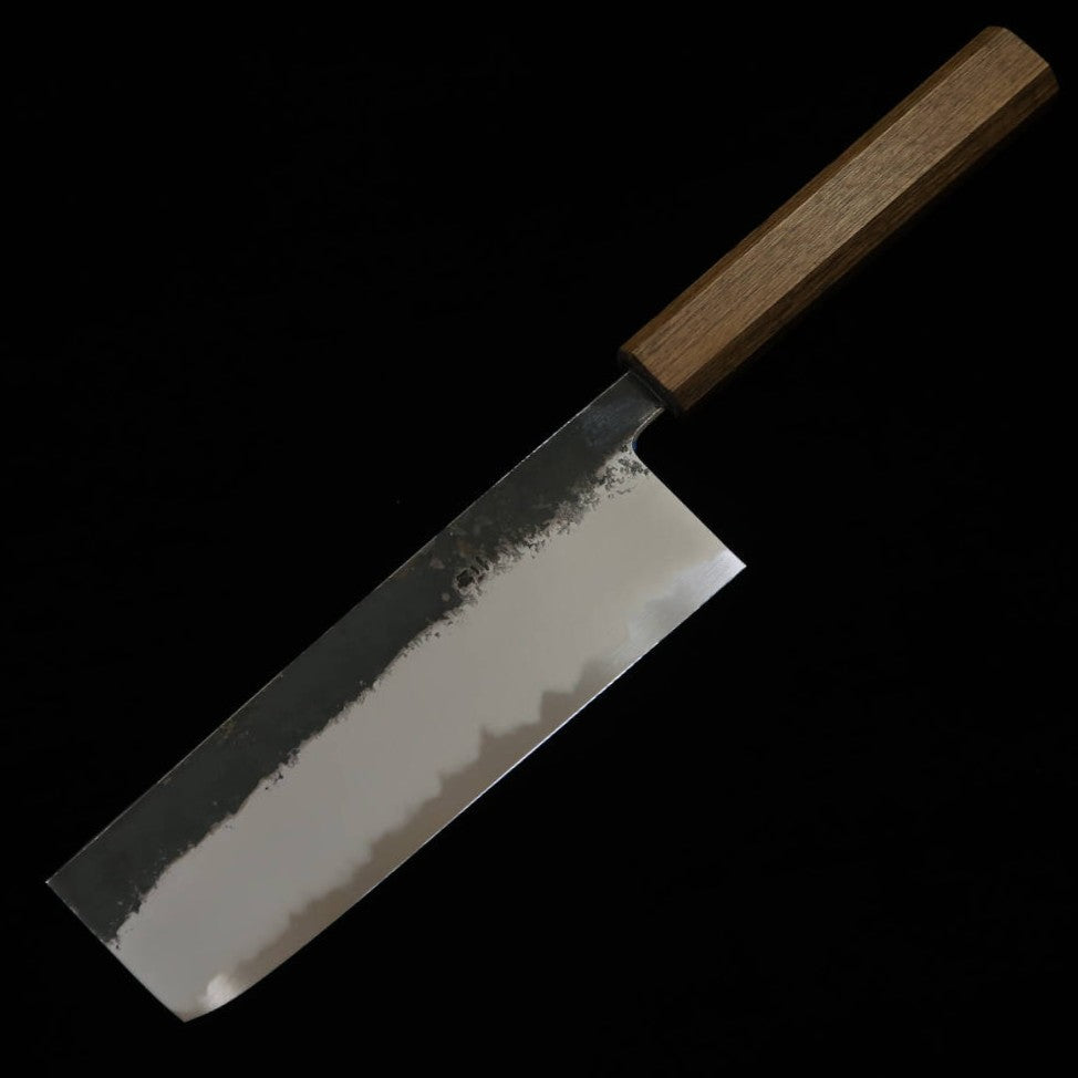 刃道HADO 墨 菜切 白紙二号 樫 拭漆黒柄 （165ｍｍ）