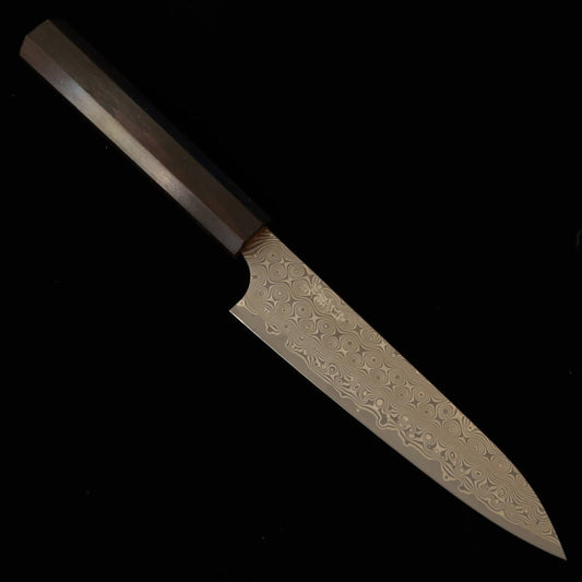 Nigara Hamono Forging Works NIGARA Anmon Petty SG2, mango octogonal de ébano integral (150 mm)
