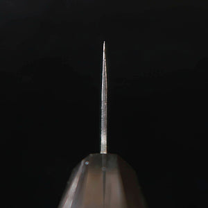 三浦MIURA 菜切 白紙二号 黒打ち 水牛朴八角柄（165mm）