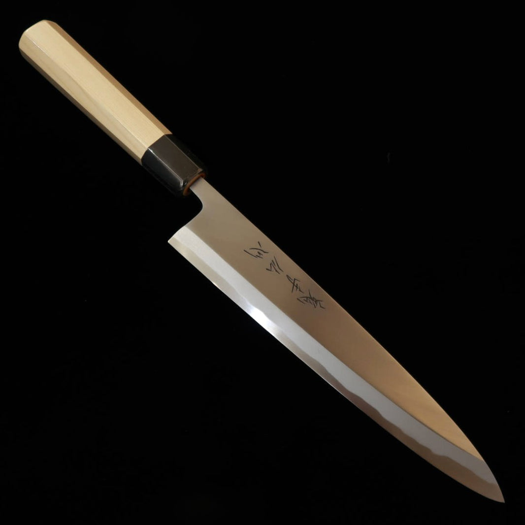 SUISIN Suisin, obra de Kenji Togashi, mi-oroshi deba, acero Shirogami nº 2, mango octogonal de magnolia, con funda (210/240 mm)