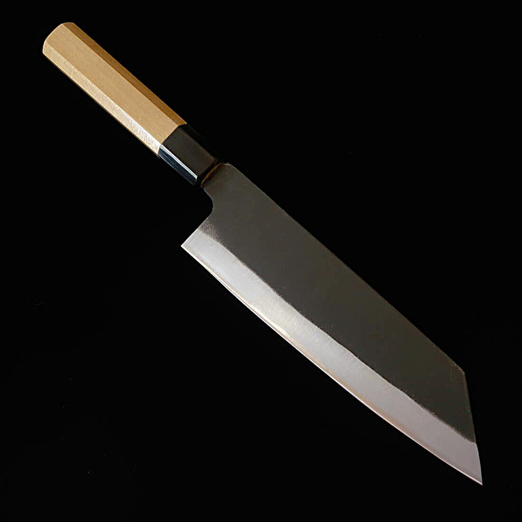 Miura MIURA Bunka Shirogami nº2, acabamento negro forjado, cabo em magnólia com virola em chifre de búfalo (165 mm)