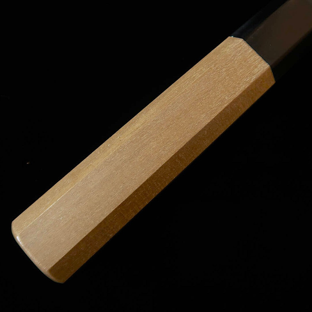 MIURA Bunka Shirogami nº2, forja negra, mango octogonal de magnolia con virola de cuerno de búfalo (165 mm)