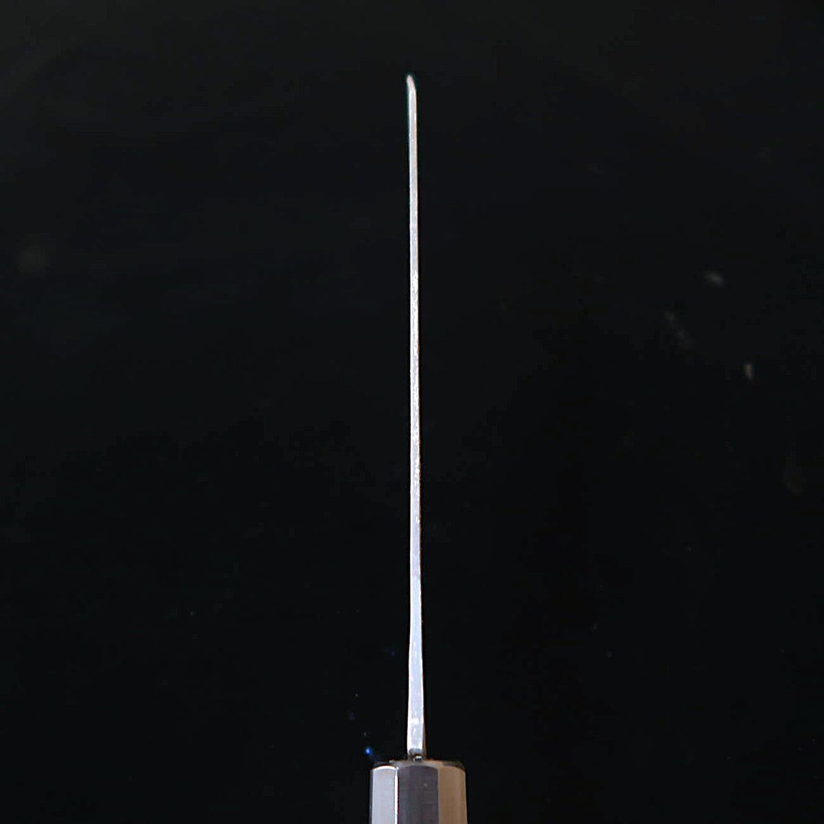 MIURA Bunka Shirogami nº2, forja negra, mango octogonal de magnolia con virola de cuerno de búfalo (165 mm)