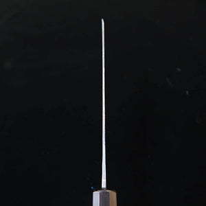 MIURA Bunka Shirogami nº2, forja negra, mango octogonal de magnolia con virola de cuerno de búfalo (165 mm)