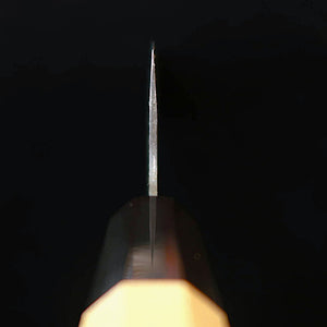 MIURA Bunka Shirogami nº2, forja negra, mango octogonal de magnolia con virola de cuerno de búfalo (165 mm)
