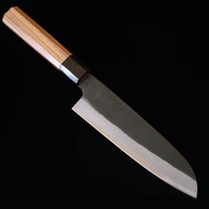 MIURA Miura Santoku Aogami #1 acabado negro, mango octogonal de nogal (165 mm)