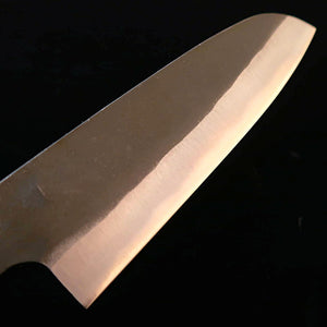 MIURA Miura Santoku acier bleu n°1, finition kuro‑uchi, manche octogonal en noyer (165 mm)