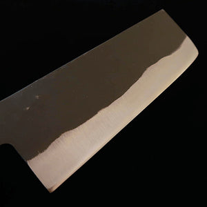 MIURA 三浦, nakiri, acero Aogami #1, acabado negro forjado, mango octogonal de nogal (165 mm)