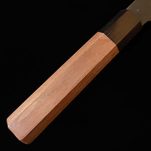 MIURA 三浦, nakiri, acero Aogami #1, acabado negro forjado, mango octogonal de nogal (165 mm)