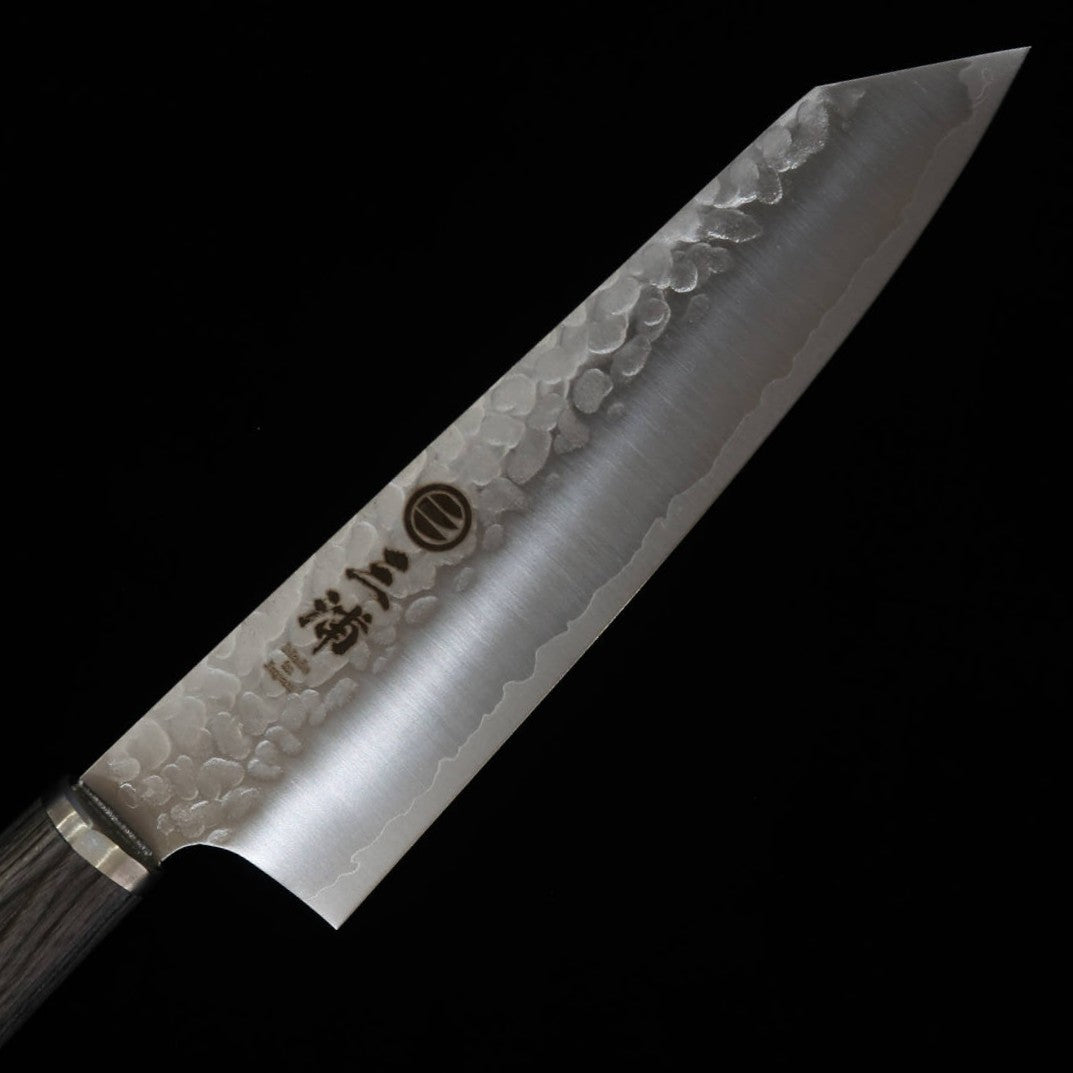 Kiritsuke MIURA acero inoxidable martillado, mango de madera laminada color carbón (165mm)