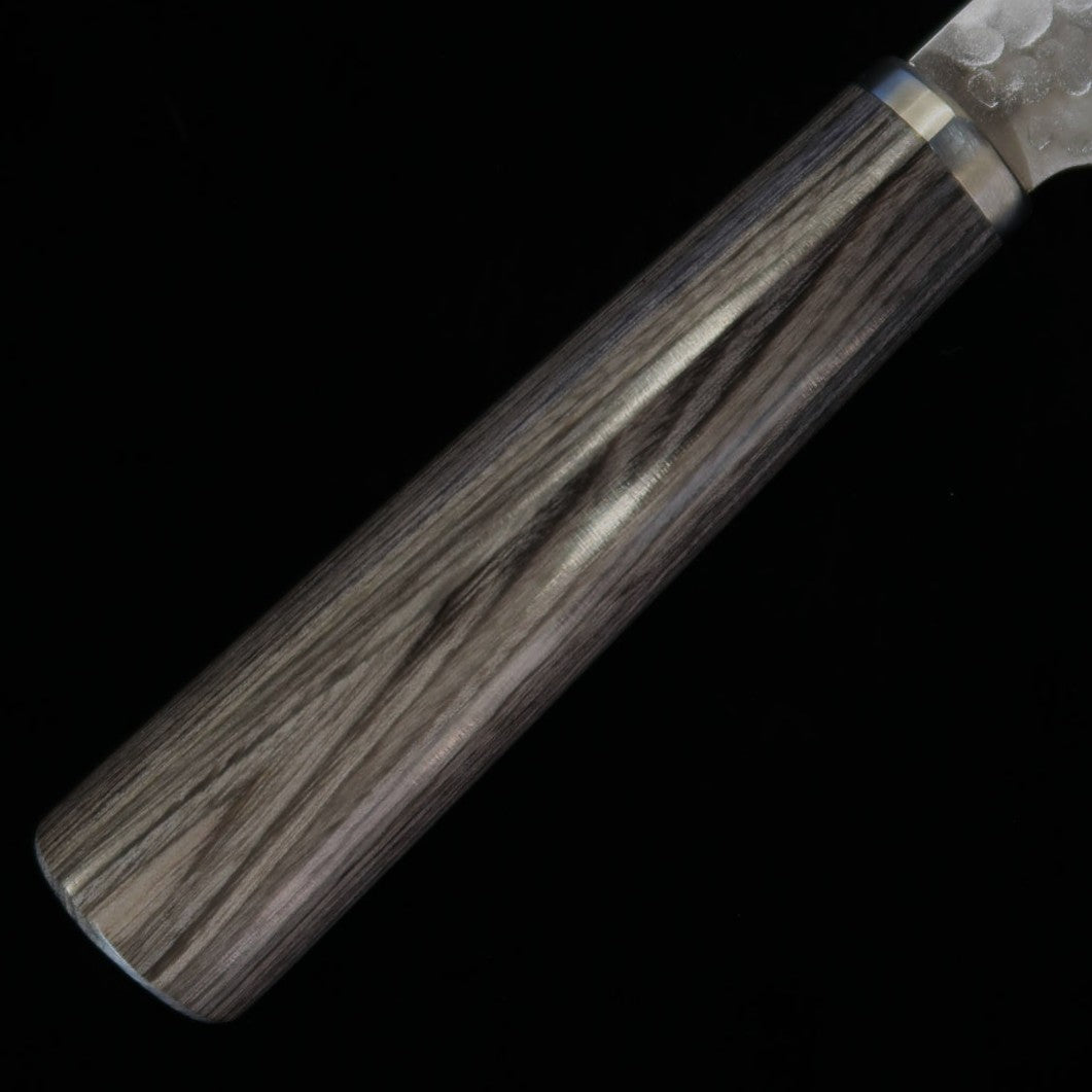 Kiritsuke MIURA acero inoxidable martillado, mango de madera laminada color carbón (165mm)