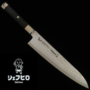 [Chef Hiro x MCUSTA] Special Splash Damascus Gyuto VG10 Linen Micarta Handle (210mm)