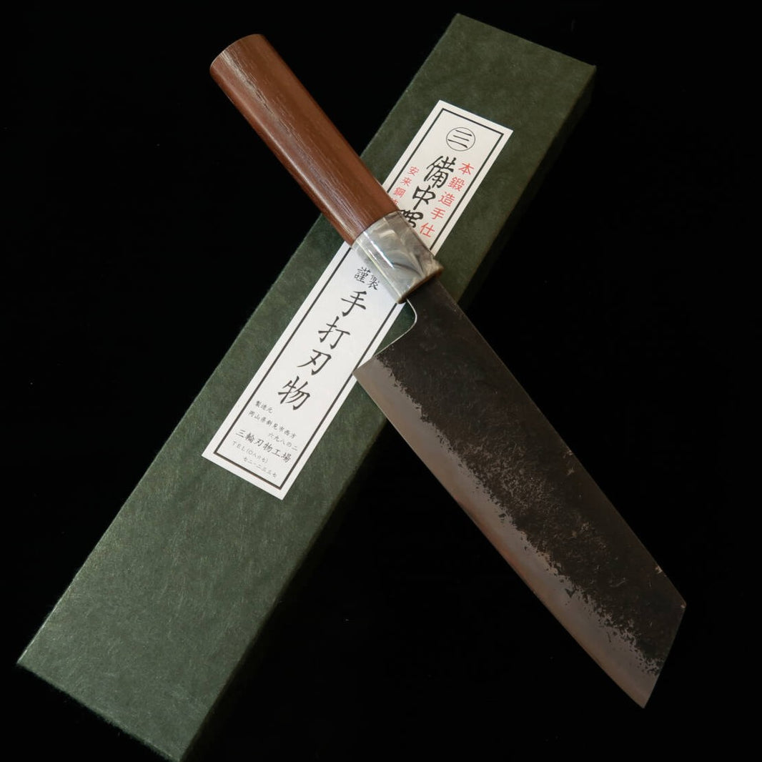Miwahamono MIWAHAMONO Nakiri-bunka, Aogami #1, cabo de nogueira (170 mm)