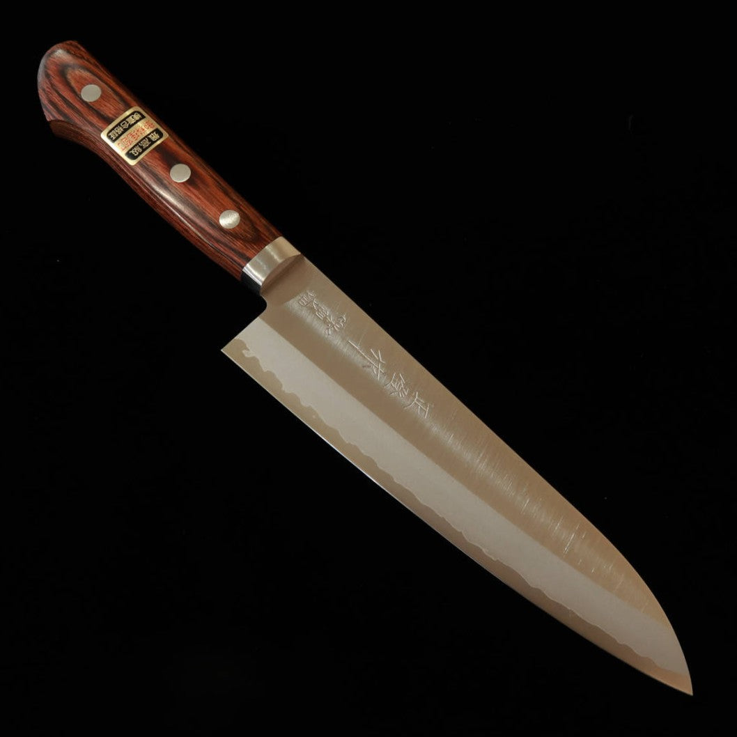 正澄　剣型牛刀　V金10ゴールド　口金付 CV-602　（180mm）