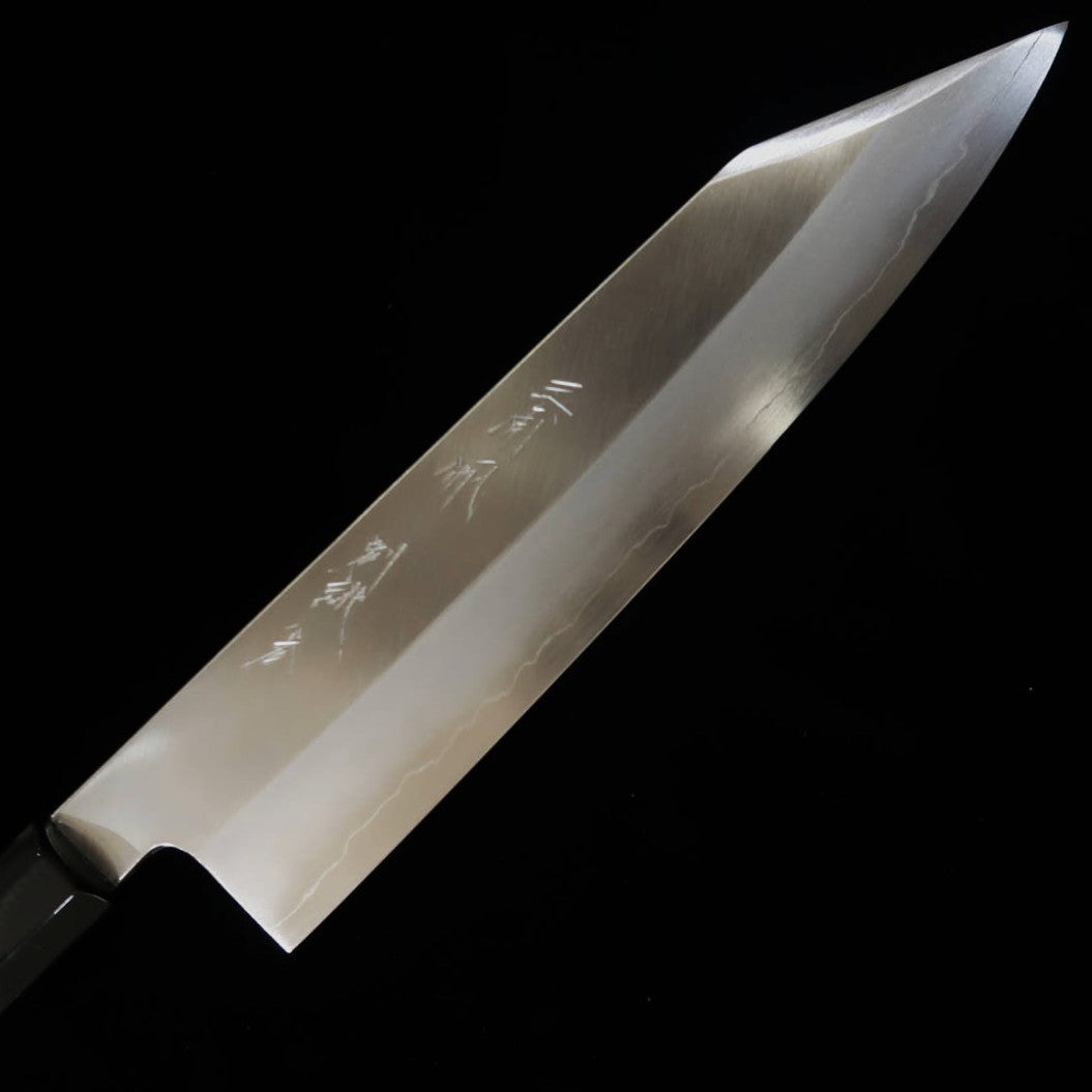 [Chef Hiro x MIURA] Kiritsuke Gyuto "Hai," Ginsan Steel, Kasumi Finish with Ebony Silver-Ring Handle (240mm)