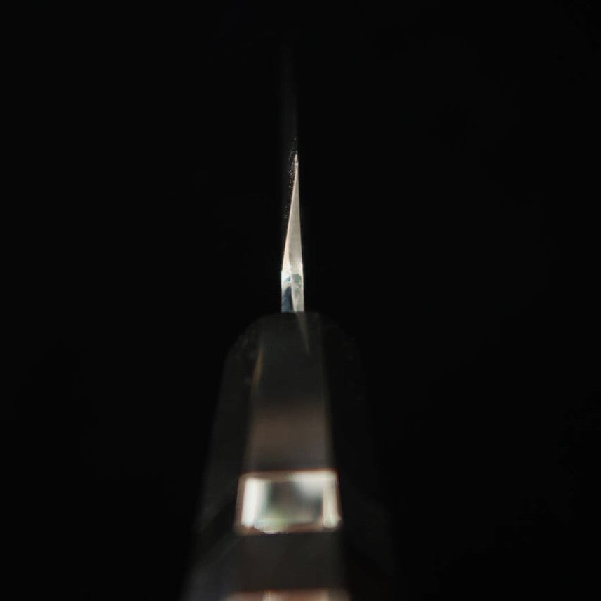 【Chef Hiro × Miura】Miura Kai sur commande "Hiro" Gin-3 Kasumi, bague buffle noir et argent, manche octogonal en ébène, yanagiba kiritsuke 9 sun (270mm)