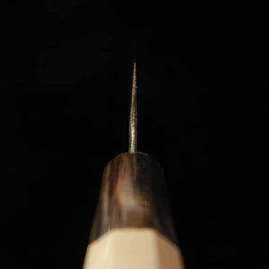 Santoku Shirogami nº 2 Acabamento kurouchi Forjado por Kenji Togashi (180mm)