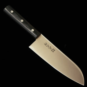 MASAHIRO santoku inox, manche rond en bois stratifié renforcé (165 mm)