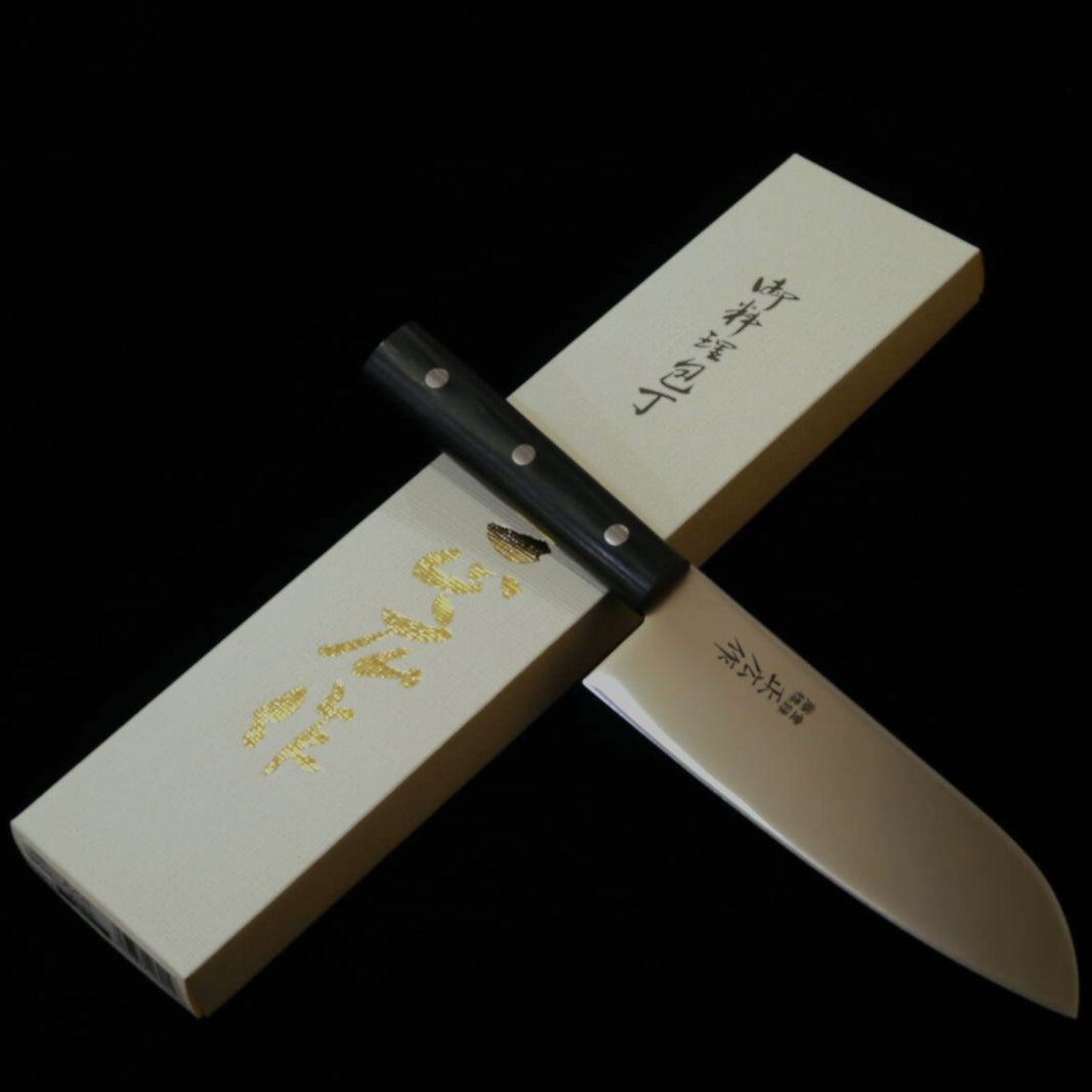 正広MASAHIRO 三徳 ステンレス 積層強化木 丸柄（165mm）