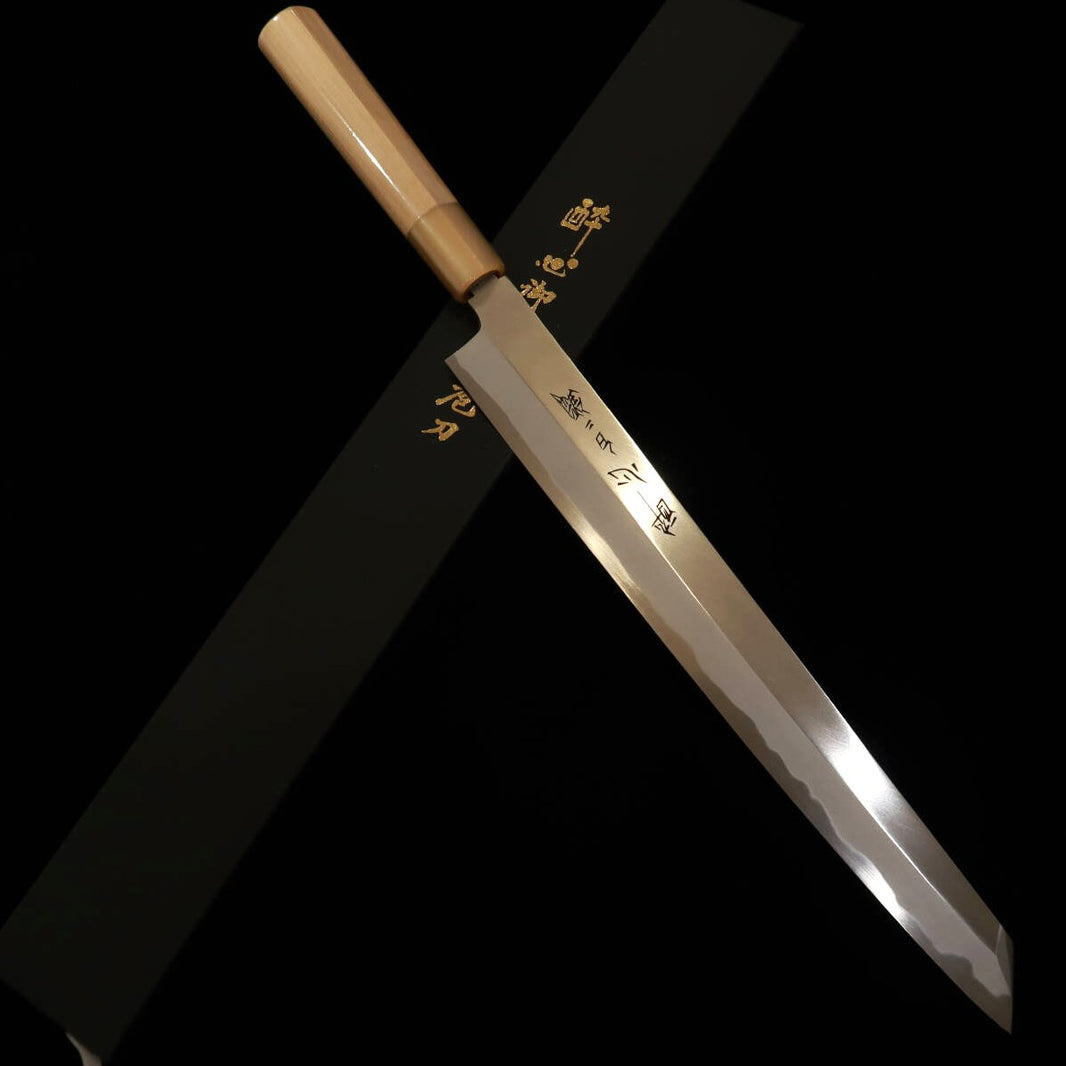 酔心 SUISIN 白紙二号 剣型柳刃 朴栗型柄 (240-300mm)