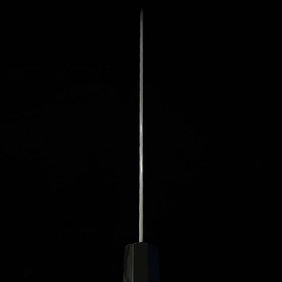 二唐刃物鍛造所NIGARA 青紙スーパー 磨き槌目 牛刀 チーク八角柄 （210/240mm）