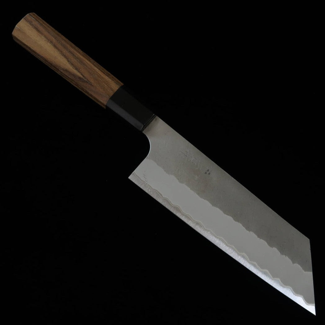 NIGARA Kiritsuke Nakiri Aogami Super Black finish Teak Handle (170mm)