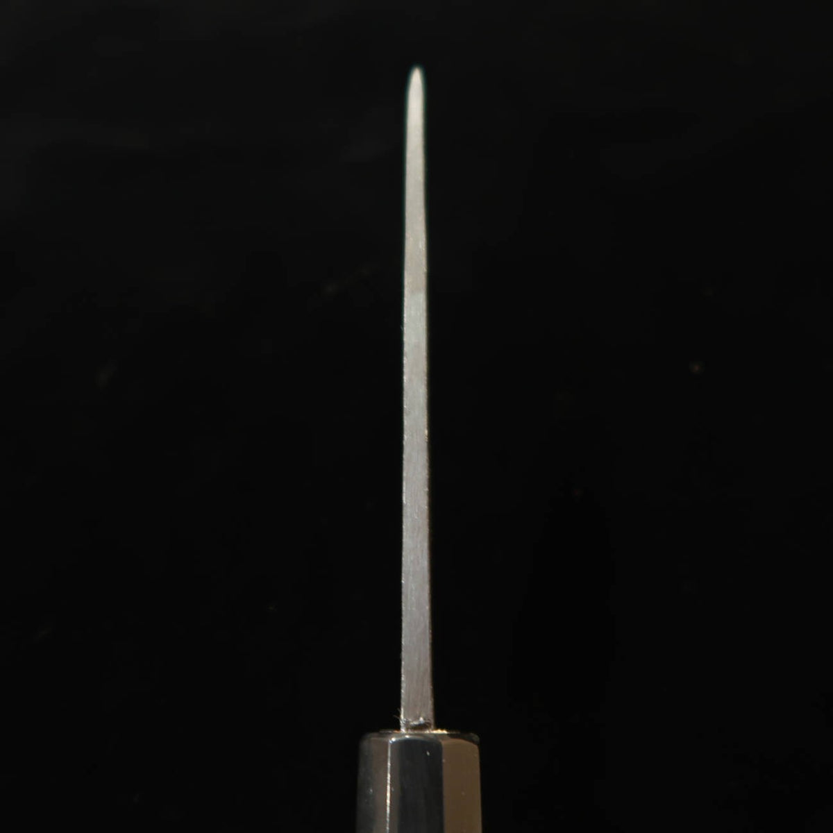 Miura MIURA Sabaki de doble filo Shirogami #2 acabado negro, mango octogonal de magnolia con virola de cuerno de búfalo (145 mm)