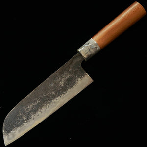 MIWAHAMONO Miwa Hamono, tipo nakiri-santoku, Aogami No.1, mango de nogal (165 mm)