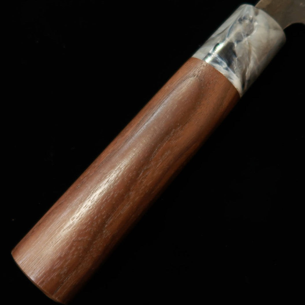 MIWAHAMONO Miwa Hamono, tipo nakiri-santoku, Aogami No.1, mango de nogal (165 mm)