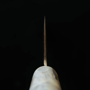 MIWAHAMONO Miwa Hamono, tipo nakiri-santoku, Aogami No.1, mango de nogal (165 mm)